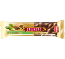 Шоколад молочный GRANDIS с цельной фисташкой, 80г, Турция, 80 г