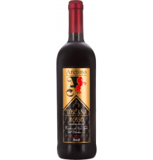 Вино ARETINOTipici Toscana Rosso Тоскана выдержанное красное сухое, 0.75л, Италия, 0.75 L