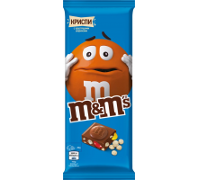 Шоколад молочный M&M'S Криспи с хрустящими шариками, 122г, Россия, 122 г
