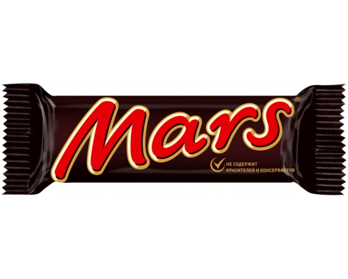 Батончик шоколадный MARS с нугой и карамелью, 50г, Россия, 50 г