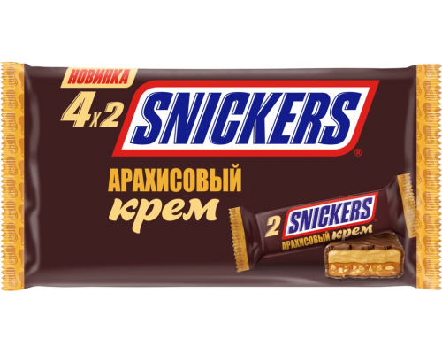 Батончик шоколадный Snickers Арахисовый крем, 146г, Польша, 146 г