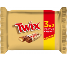 Батончик шоколадный TWIX с карамелью, 3х55г, Россия, 165 г