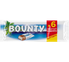 Батончик шоколадный BOUNTY с мякотью кокоса, 6шт, 165г, Россия, 165 г