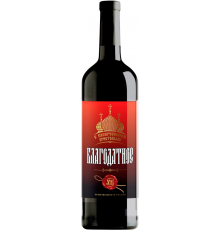 Вино БЛАГОДАТНОЕ красное сладкое, 0.7л, Россия, 0.7 L