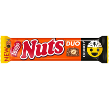 Батончик шоколадный NUTS Crunch с фундуком и арахисом, 60г, Россия, 60 г