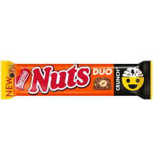 Батончик шоколадный NUTS Crunch с фундуком и арахисом, 60г, Россия, 60 г
