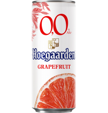 Напиток пивной безалкогольный HOEGAARDEN 0,0 Грейпфрут, 0.33л, Россия, 0.33 L